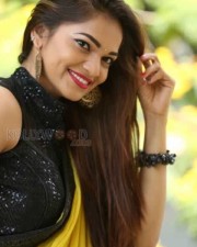 Actress Aswini Beautiful Yellow Saree Photos 19