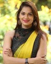 Actress Aswini Beautiful Yellow Saree Photos 22