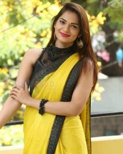 Actress Aswini Beautiful Yellow Saree Photos 23