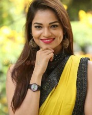 Actress Aswini Beautiful Yellow Saree Photos 25