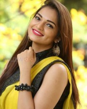 Actress Aswini Beautiful Yellow Saree Photos 27