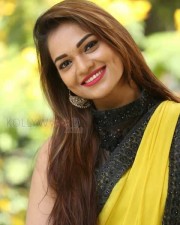 Actress Aswini Beautiful Yellow Saree Photos 28