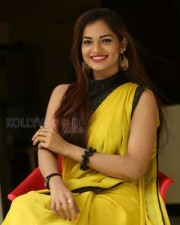 Actress Aswini Beautiful Yellow Saree Photos 30