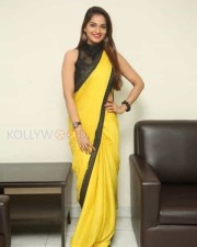 Actress Aswini Beautiful Yellow Saree Photos 36
