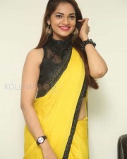 Actress Aswini Beautiful Yellow Saree Photos 38