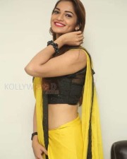 Actress Aswini Beautiful Yellow Saree Photos 39