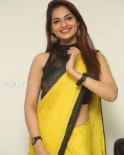 Actress Aswini Beautiful Yellow Saree Photos 40
