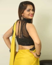 Actress Aswini Beautiful Yellow Saree Photos 44