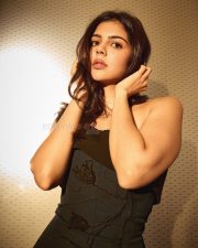 Actress Kalyani Priyadarshan in a Black Strapless Bodice with a High Waisted Flared Skirt Photos 03 Actress Kalyani Priyadarshan in a Black Strapless Bodice with a High Waisted Flared Skirt Photos 03