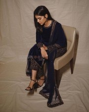 Adorable Kalyani Priyadarshan in a Blue Velvet Sharara Suit Photoshoot Pictures 01
