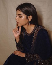 Adorable Kalyani Priyadarshan in a Blue Velvet Sharara Suit Photoshoot Pictures 04