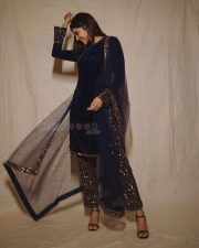 Adorable Kalyani Priyadarshan in a Blue Velvet Sharara Suit Photoshoot Pictures 06 Adorable Kalyani Priyadarshan in a Blue Velvet Sharara Suit Photoshoot Pictures 06