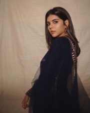 Adorable Kalyani Priyadarshan in a Blue Velvet Sharara Suit Photoshoot Pictures 07