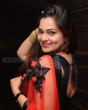 Aswini Hot Red Saree Photos 05