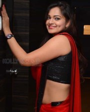 Aswini Hot Red Saree Photos 10