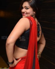 Aswini Hot Red Saree Photos 15