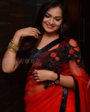 Aswini Hot Red Saree Photos 26