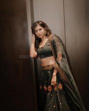 Beautiful Kalyani Priyadarshan in a Green Lehenga Photos 03