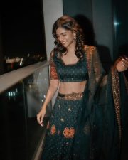 Beautiful Kalyani Priyadarshan in a Green Lehenga Photos 06