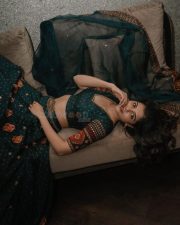 Beautiful Kalyani Priyadarshan in a Green Lehenga Photos 07