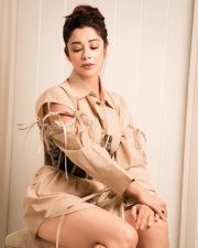 Fashion Beauty Nyra Banerjee in a Beige Corset Dress Photos 01