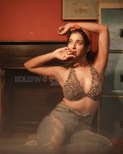 Fierce Actress Nyra Banerjee in a Brown leopard print plunge halter top Photos 04 Fierce Actress Nyra Banerjee in a Brown leopard print plunge halter top Photos 04
