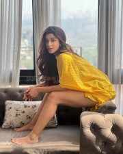 Gorgeous Nyra Banerjee in a Yellow Mini Dress Photos 02