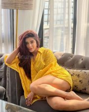 Gorgeous Nyra Banerjee in a Yellow Mini Dress Photos 03
