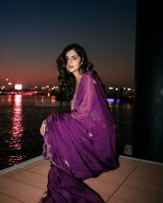 South Indian Actress Kalyani Priyadarshan in a Deep Purple Anarkali Suit Pictures 02 South Indian Actress Kalyani Priyadarshan in a Deep Purple Anarkali Suit Pictures 02