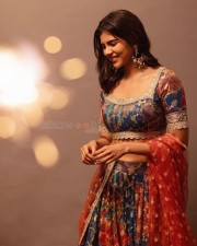 South Indian Beauty Kalyani Priyadarshan in a Colorful Lehenga Photos 03