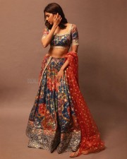 South Indian Beauty Kalyani Priyadarshan in a Colorful Lehenga Photos 05