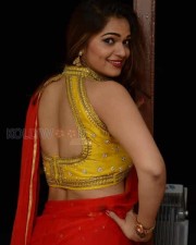 Tollywood Beauty Aswini Red Saree Photos 18