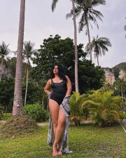 Bold and Hot Poonam Bajwa in a Black One Piece Swimsuit Pictures 01