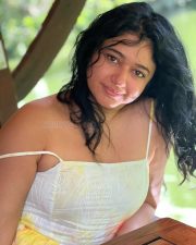 Cute and Beautiful Poonam Bajwa in a White and Yellow Spaghetti Strap Dress Photos 04