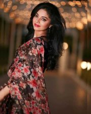 Sanam Shetty in a Colourful Saree Photos 02