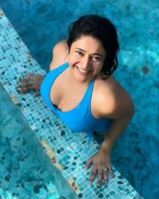 Sexy Poonam Bajwa in a Blue Bikini Pictures 01