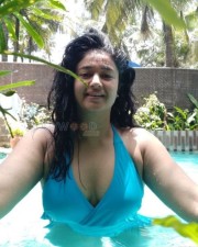 Sexy Poonam Bajwa in a Blue Bikini Pictures 03