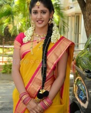 Actress Chandini Chowdary Traditional Saree Photos 07