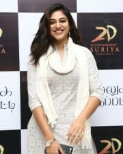 Actress Indhuja Ravichandran At Sillu Karupattu Movie Premiere Show Pictures 01