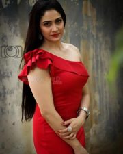 Actress Komal Sharma Red Dress Photoshoot Pictures 01
