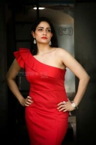 Actress Komal Sharma Red Dress Photoshoot Pictures 06