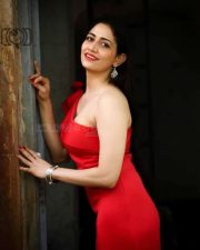 Actress Komal Sharma Red Dress Photoshoot Pictures 07