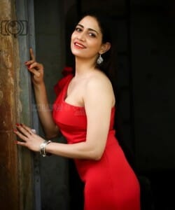 Actress Komal Sharma Red Dress Photoshoot Pictures 07