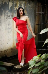Actress Komal Sharma Red Dress Photoshoot Pictures 09