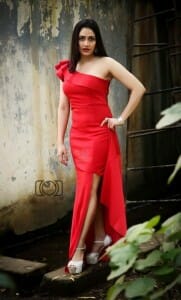 Actress Komal Sharma Red Dress Photoshoot Pictures 14