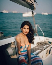 Actress Shreya Dhanwanthary Sexy on Boat Photoshoot Stills 01
