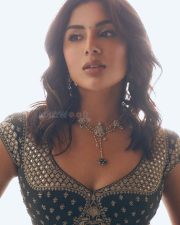 Beautiful Kerala Actress Samyuktha in a Black Ethnic Embroidered Bodice with a Flared Lehenga Skirt Pictures 06