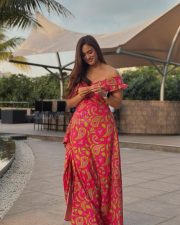 Do You Wanna Partner Actress Shweta Tiwari in a Royal Pink Off Shoulder Maxi Dress Photos 01
