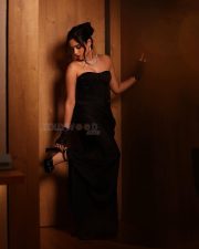 Glam Jannat Zubair in a Black Off Shoulder Dress Photos 02