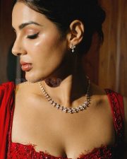 Glamorous Actress Samyuktha Menon in a Red Embellished Sequin Corset Saree Photos 03 Glamorous Actress Samyuktha Menon in a Red Embellished Sequin Corset Saree Photos 03